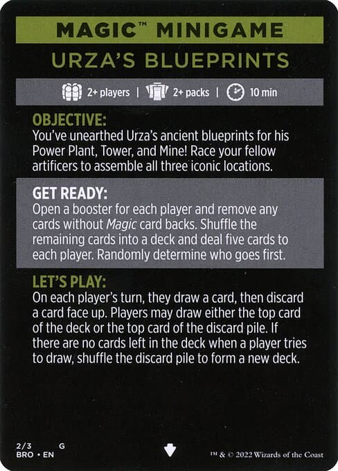 Urza's Blueprints (minigame) // Urza's Blueprints (cont'd) Token