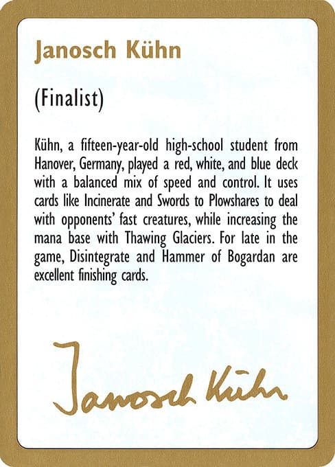 Janosch Kühn Bio (1997) Token