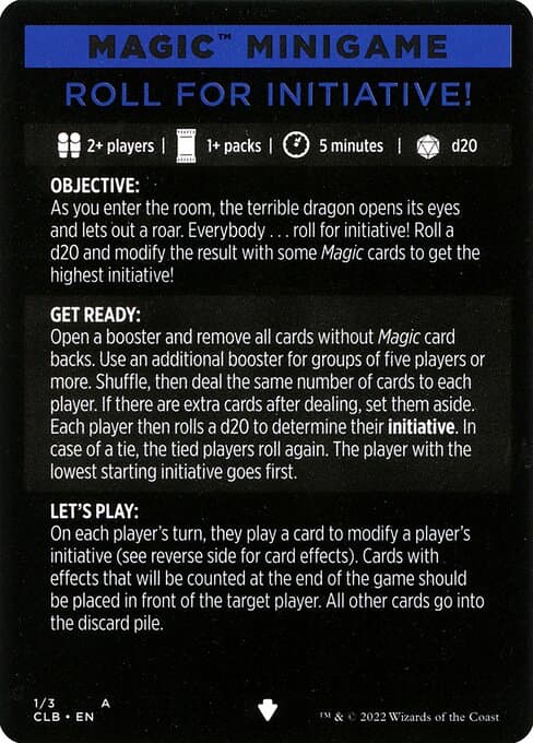 Roll for Initiative // Roll for Initiative (cont'd) Token