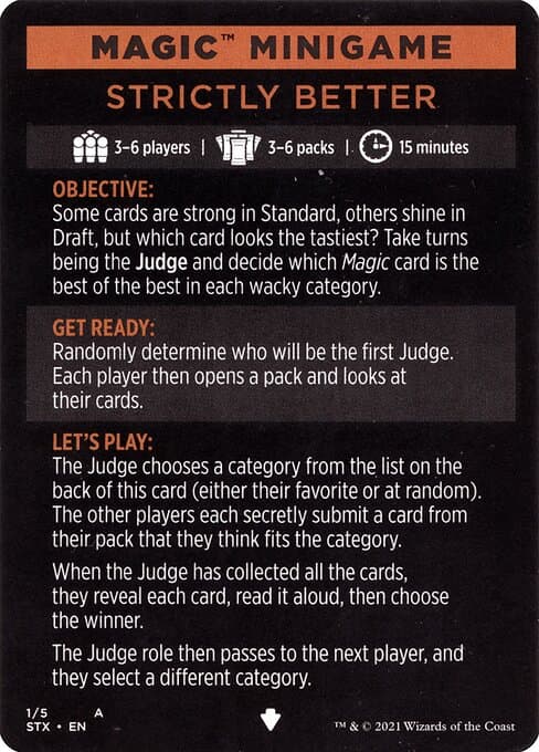 Strictly Better // Strictly Better (cont'd) Token