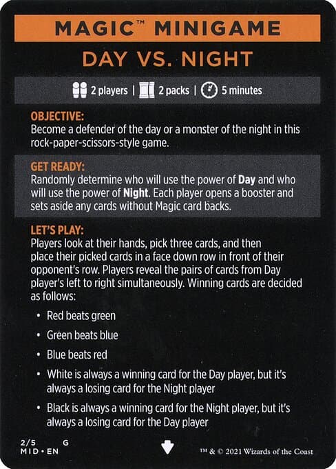 Day Vs. Night // Day vs. Night (cont'd) Token