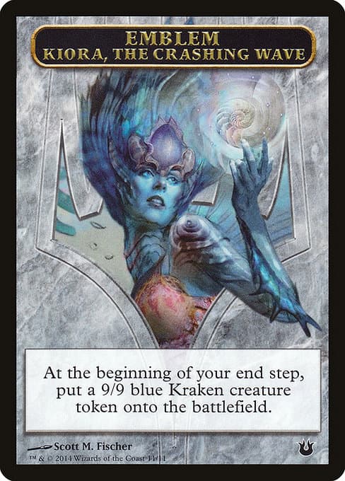 Kiora, the Crashing Wave Emblem Token