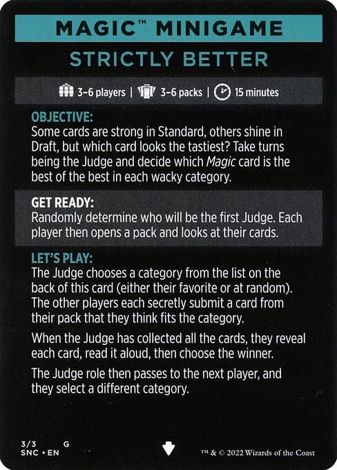Strictly Better // Strictly Better (cont'd) Token