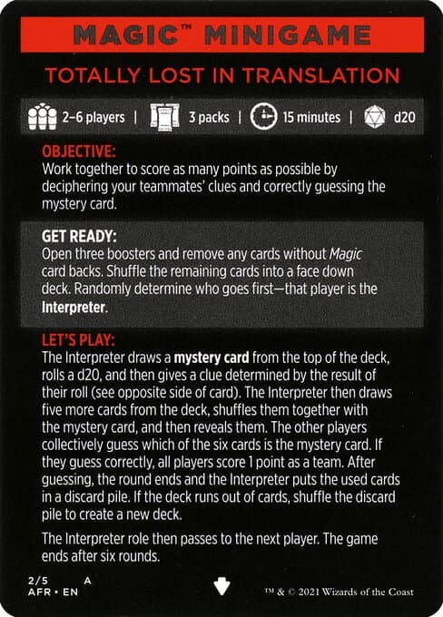 Totally Lost in Translation // Totally Lost in Translation (cont'd) Token
