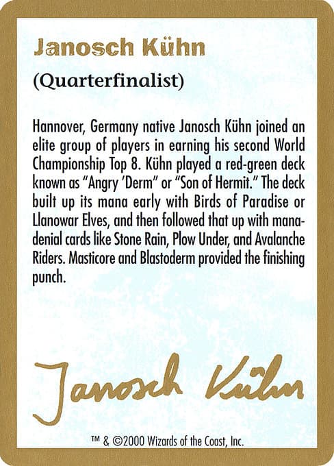 Janosch Kühn Bio (2000) Token